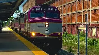 Mbta catches inlcuding an IDIOT DRIVER NEAR MISS WITH F40PH 1055! (Not filmed)