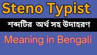 Steno Typist Meaning In Bengali /Steno Typist mane ki