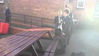 Guy robs a muffin off nerd