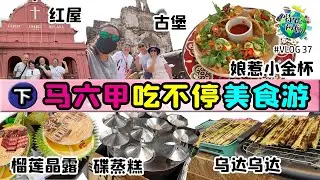 香港既朋友嚟到大马 “搵食 ” (下)｜KL吉隆坡美食｜大马美食｜马六甲美食｜娘惹餐｜榴莲晶露｜碟蒸糕｜海南鸡粒饭｜榴莲泡芙｜加央角｜烧饼｜焦赖11哩新村招牌焖猪手｜Vlog 37大马美食