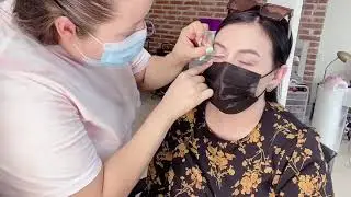 PINKZIO  LASH LIFT KIT AND BROW LAMINATION try on and eyelashes review    from  Sol Saavedra