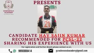 SCO Candidate Sharing their Experience with us at Gurudeva&rsquo;s SSB Academy |ARMY |AIRFORCE | NAVY