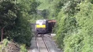 088 on laden timber @ Maddoxtown bridge, Kilkenny (7-8-2013)