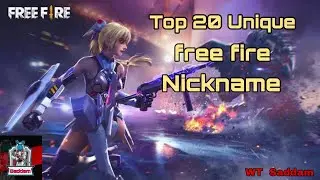Top 20 unique gamer name ideas | Unique free fire nicknames |