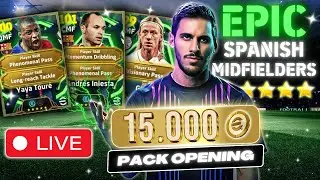 15,000 COINS Pack Opening for the NEW SPANISH LEAGUE MIDFIELDERS 🔥 LIVE REVIEW | eFootball 26