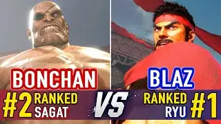 SF6 🤜 Bonchan (#2 Ranked Sagat) vs Blaz (#1 Ranked Ryu) 🤛 SF6 High Level Gameplay