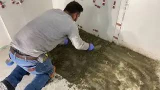 How to make a dry pack flash through the floor, custom design shower part #1￼