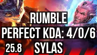 RUMBLE vs SYLAS (TOP) | 4/0/6 | KR Challenger | 25.8