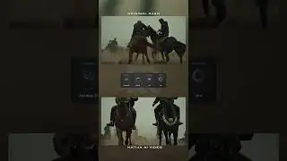 Original vs AI Horse Riding Video 🤖 #aivideo #comparison #shorts