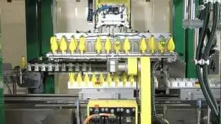 Verpackungsroboter von Schubert platzieren Zitrussaft zur Endverpackung in Kartons