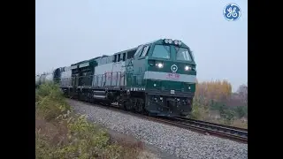 GE ES59AC For China HXN5 - GEVO16 Engine Startup Sounds!