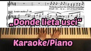 „Donde lieta uscì“ Mimì, Bohème, Karaoke, Piano accompaniment, score&english subtitles, Puccini
