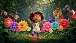 Kids Poem: Toddler’s Magical Jungle Flower Dance 🌈👶🌸 | Bedtime Rhyme for Children