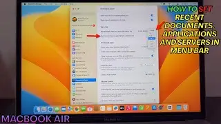 How to Set Recent Documents, Applications and Servers in Menu Bar on MACBOOK AIR