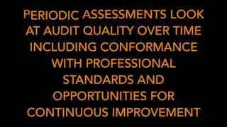 Internal Audit Quality Assurance and Improvement Program
