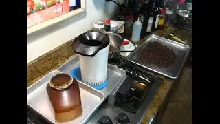 Sumatra Takengon Mandheling Green Coffee Beans Roasting in Popcorn Popper