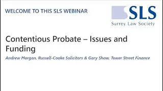 WEBINAR: Contentious Probate &ndash; Issues and Funding