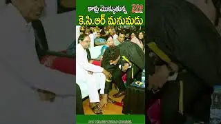 కేసీఆర్ తాత కాళ్ళు మొక్కుతున్న ktr son #ktrson #brs #kcr #mlckavitha