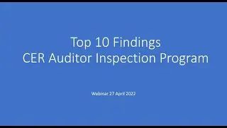 Webinar: Top 10 findings from auditor inspections
