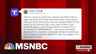 Trump Calls For The 'Immediate Release' Of Unredacted Affidavit