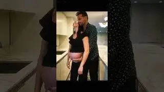 Lifting the pregnant wife&rsquo;s belly for her to relax a little 😌 #trend #pregnancy #shortsviral