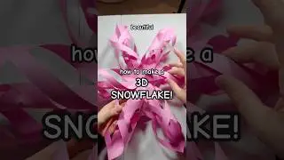 how to make a 3D paper snowflake ❄️ diy