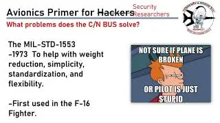WWHF 2020 (Virtual): Avionics Primer for Security Researchers - Nicholas Childs