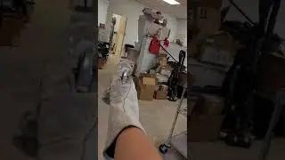 blowing up waterbottle with air hose explosion