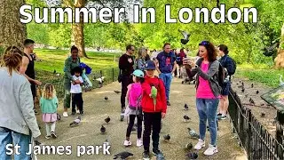 London, England 🇬🇧- St James park - London Walk Tour 2022, 4k HDR