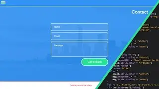 Web Design Speed art + Speed Code - Contact Form (With Javascript Validation)