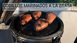Codillos marinados a la brasa en kamado