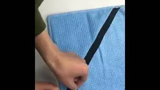 waffle sport towel with zipper pouch