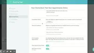 Setmore tutorial 3 - Booking Page settings