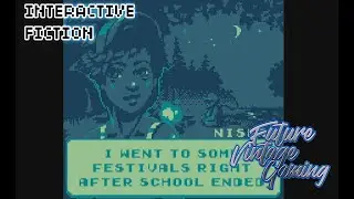 One More Night (unity) Free Pixel Art Interactive Fiction Game Gameboy Style 4 color summer holiday