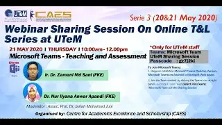 Microsoft Team - Teaching and Assessment (Ir. Dr. Zamani & Dr. Nur Ilyana)