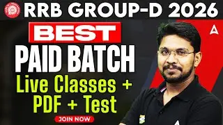 RRB GROUP-D 2026 | BEST PAID BATCH | Live Classes + PDF + Test | Join Now