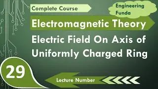 Electric Field on Axis of Uniformly Charged Ring | Electromagnetics Theory | Engineering Funda