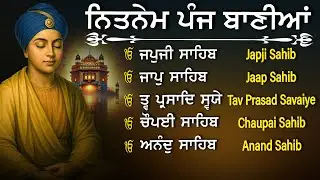 Nitnem Panj Bania  ਨਿਤਨੇਮ ਪੰਜ ਬਾਣੀਆ | Nitnem Sahib Full Path | japji sahib | Vol-1062 #nitnem