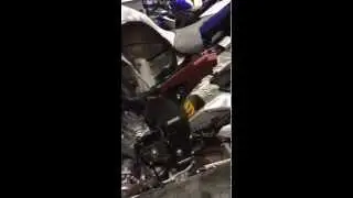 Yamaha YZFR1M R1m Cutaway display bike at October 2015 AIM Expo in Orlando Florida