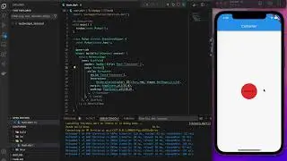 Container with Center in Flutter using VS Code