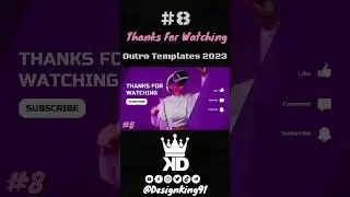 New Thanks for watching YouTube Outro Template 8 For YouTube Channels 2023