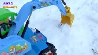 뽀로로 친구들 포크레인 눈 장난감 놀이 Snow Pororo Friends Toys Play игрушка おもちゃ 보라조이 BoraJoys