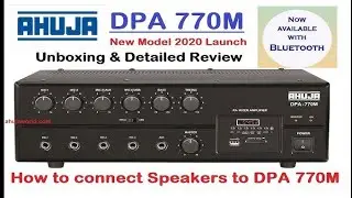 Ahuja DPA 770M with Bluetooth & USB | New Model 2020 Launch | Speaker connection | Unboxing&Review
