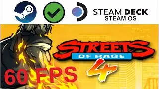 Streets of Rage 4 on Steam Deck in 720p 60 fps