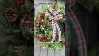 Как сделать классический рождественский венок 🎄 #рождественскоерукоделие #венкодел #венок #рождес...