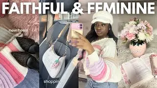 A Christian Girl VLOG ♡ | becoming more feminine while being faithful | bible study, brunch + more 