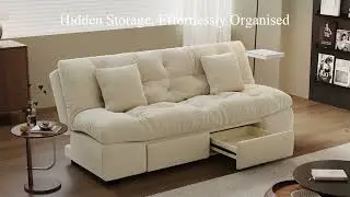 Upgrade Your Home with the Cream Cloud Folding Sofa Bed