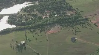 Aerials of storm damage in central Oklahoma