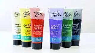 Acrylic Colour Primary Paint Set 6pc Product Demo