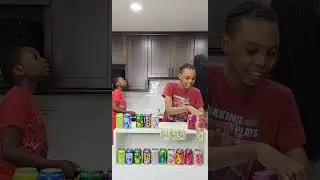 Matching Poppi Soda Challenge #challenge #family #shorts